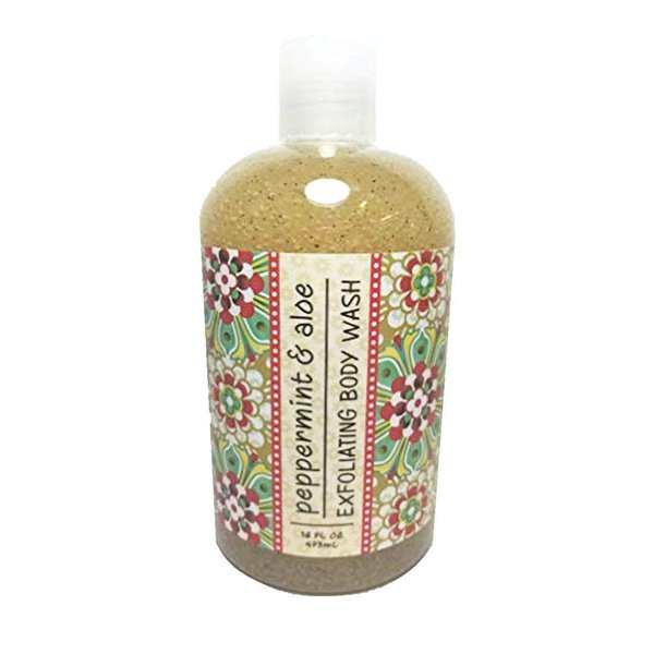 Greenwich Bay Exfoliating Body Wash, Enriched with Shea Butter, Blended with Loofah and Apricot Seed 16 oz (Peppermint & Aloe)
