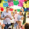 4 Packs Mexican Party Banner 60 Feet Fiesta Banner Plastic Papel Picado Banner Cinco de Mayo Dia De Los Muertos Decor Day of the Dead Decorations Mexican Fiesta Themed Party Decorations Supplies