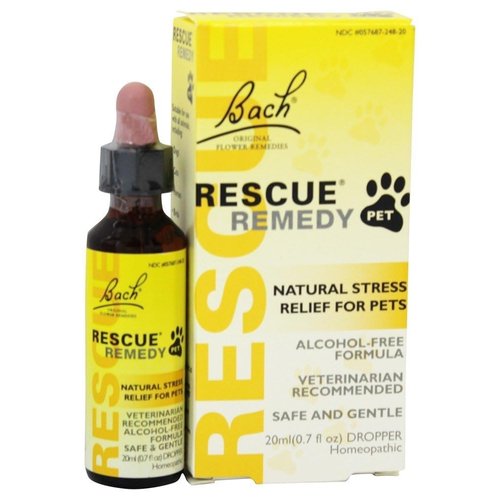 Bach Rescue Remedy PET Dropper 20mL, Natural Stress Relief, Calming for Dogs, Cats, & Other Pets, Homeopathic Flower Essence, Thunder, Fireworks & Travel, Separation, Sedative-Free