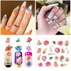 Nail Art Stickers, 12 Sheets Flower Water Transfer Nail Decals Fresh Nail Stickers with Assorted Patterns Blossom Floral DIY Nail Art Decoration