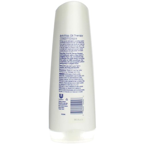 Dove Nutritive Solutions Dry Hair Conditioner for Frizzy, Unruly Hair Oil Therapy with Nutri-Oils Moisturizing Conditioner Formula for Smooth Hair 12 oz