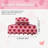 Valentine's Day Red Heart Hair Claw Clip for Women Girls,Acrylic Hair Clips for Women Thick Hair & Thin Hair,Big Hair Clips,Nonslip Claw Clips for Women, Valentine's Day Hair Clips for Women