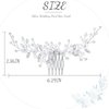 Hermoli Flower Wedding Pearl Hair Comb Silver Crystal Bridal Hair Clip Rhinestone Headpieces for Women (Silver)