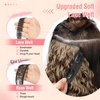 Hair Extensions, KUIRAN Clip in Hair Extensions 4PCS Black Hair Extension 12" Short Curly Hair Extensions Invisible Lace Weft Natural Soft Hairpieces for Women - Black