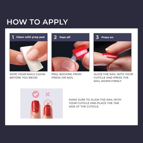 KISS imPRESS No Glue Mani Press On Nails, Design, Astound', White, Short Size, Squoval Shape, Includes 30 Nails, Prep Pad, Instructions Sheet, 1 Manicure Stick, 1 Mini File