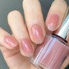 COSMOO Transparent Pink Quick Dry Nail Polish, Jelly Pink Long-lasting Nail Lacquer