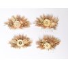 Natural dried flowers ivory hair comb, ivory cream dried flowers rustic hair piece (ivory)