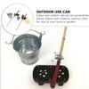 Toyvian 1 Set Simulation Fishing Tackle Ornaments Doll House Child Metal Toy Fisherman Small Plastic Toys