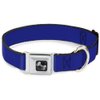 Dog Collar Seatbelt Buckle Royal 16 to 23 Inches 1.5 Inch Wide