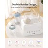 Baby Bottle Warmer, Grownsy 10-in-1 Fast Bottle Warmer Accurate Temp Control, with LCD Display, Timer, Defrost, Sterili-zing, Keep 24H, Double Bottle Warmer for Breastmilk& Formula, Heat Baby Food