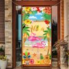 Rtteri Aloha Party Decorations Hawaiian Door Cover Sign Summer Luau Beach Supplies Party Door Banner Tropical Tiki Party Backdrop for Hawaiian Party Yard Birthday Accessory