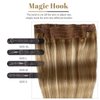 Wire Hair Balayage Blonde Extensions 14 Inch 70g Ombre Brown Highlighted Golden Blonde Remy Human Hair Extensions Invisible Wire Human Hair Extensions Fish Line Hair