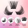 Lash Clusters DIY Eyelash Extensions 96 Clusters Lashes D Curl 0.07 Natural Individual Lash Extensions Mixed Tray False Eyelashes Soft & Strong Thin Band DIY at Home (F32-0.07D, 8-16mm)