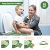MCGMITT Portable Potty for Kids Travel - Foldable Training Toilet Chair for Toddler Girls with Storage Bags, Potty Training Toilet for Outdoor and Indoor Easy to Clean(Green)