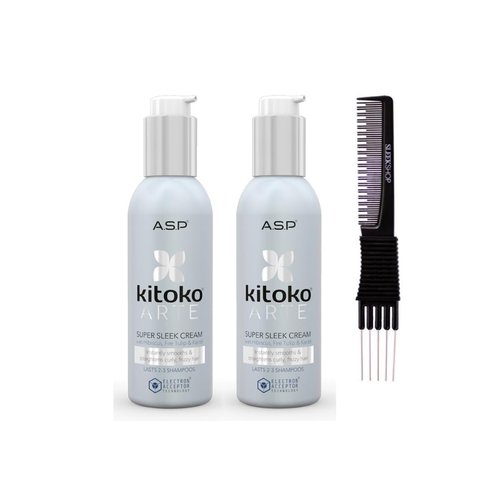 yper Affinage Asp Luxury Kitoko Arte Super Sleek Cream (5.1 oz) with Teasing Comb Pack 2