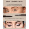 OBgE Easy Pencil Brow (Dark Brown, 0.003oz) - Ultra Fine Eyebrow Pencil with Brush for Precise and Effortless Brow Shaping. Long Lasting Natural Color.