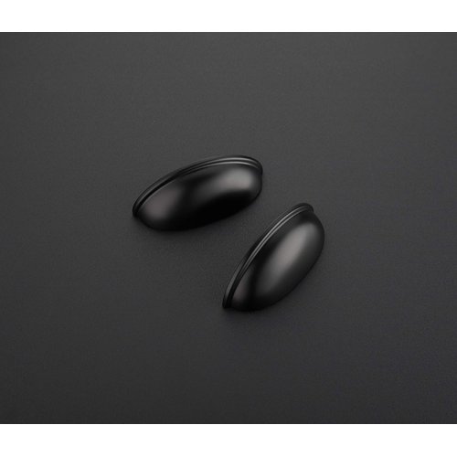 Ravinte 10 Pack 3" Drawer Pulls Flat Black Cabinet Cup Pulls Kitchen Hardware Cabinet Handles Drawer Handles Knobs 3 inch Hole Center