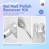 SAVILAND 2 Minutes Quick & Easy Gel Nail Polish Remover Kit: 2PCS Soak-off Gel Polish Remover Rich in Castor Oil & Vitamin E, with Cuticle Oil Pen Nail Tools for Gel Nails Remove Home Salon Use