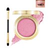 Pink Glitter Eyeshadow, Pearl Shimmer Eye Shadow Palette, Longwear Waterproof Cream Eyeshadow High Pigmented Ultra-Blendable Sparkly Single Highlighter Makeup for Women Sombras Para Ojos Con Brillo-01