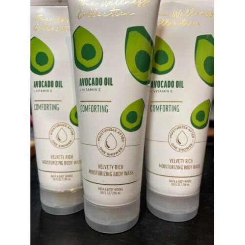 3 The Wellness Collection Avocado Oil Moisturizing Body Wash bath body 10 oz