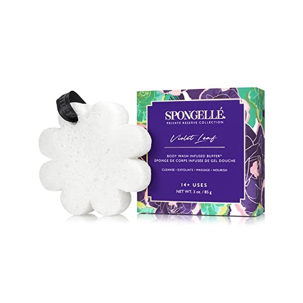 Spongelle' Violet Leaf - Body Wash Infused Buffer