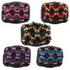 LOVEF 4 Pieces Beads Hair Combs Magic Elastic Hair Clips Stretchy Hair Comb Double Clips for Women Girls Hair Accessory