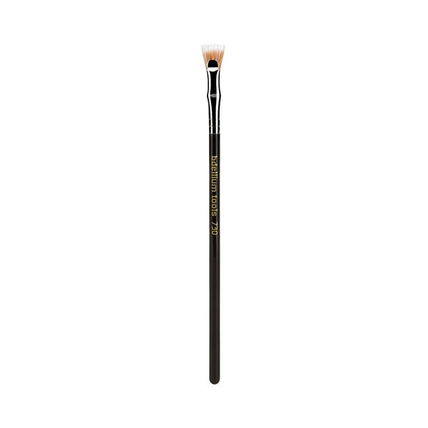 Bdellium Tools Professional Makeup Brush - Maestro Series 730 Bent Mascara Fan - With Soft Synthetic Fibers, For Applying Mascara (Black, 1pc)