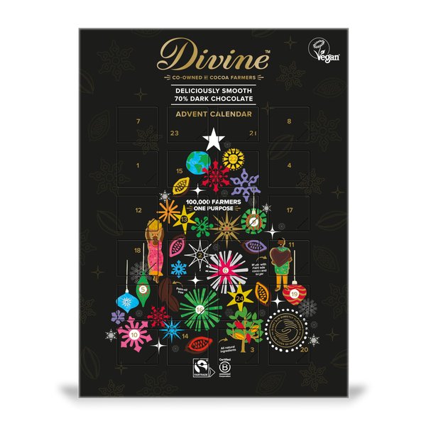 Divine Chocolate Dark Chocolate Advent Calendar