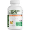 Bronson Turmeric + Ginger Extra Strength Joint Health & Digestion Support with BioPerine, Non-GMO, 60 Vegetarian Capsules