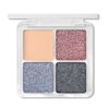 Erinde 4 Colors Eyeshadow Palette - Matte, Metallic and Shimmer Finishes, Velvety Pigmented Blendable, Creamy Formula Smoky Eye Shadow Palette Makeup, Talc-Free, 55 Starlight