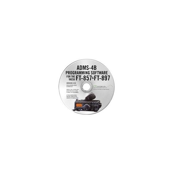 Yaesu ADMS-4B Programming Software on CD with USB Computer Interface Cable for FT-857D & FT-897D by RT Systems