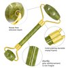 Jade Roller Gua Sha Scarping Tool, Natural Jade Face Beauty Roller Skin Care Tools, Jade Roller Set for Face Eye Neck Body Massage