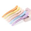 AIMIKE 6pcs Hair Clips for Styling Sectioning, Anti-Slip No-Crease Duck Billed Hair Clips with Silicone Band, Colorful Hair Roller Clips, Salon and Self Hair Cutting Clips for Hairdresser, Women, Men