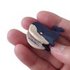 Funny Mini Whale Hair Clip,Acetate Hair Clip,Small Claw Clip for Women,Pack of 2,Royal Blue