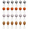 Mini Foam Squeeze Sports Ball with Keychain, 24 Counts Mixed Mini Soccer, Basketball, Football, Baseball, Kids Party Favors by MOMOONNON