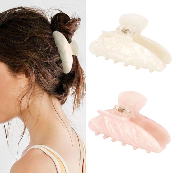 Canitor 3.6 inch Claw Clips for Thin Hair Medium Hair Clips for Women Hair Clips for Thick Hair Preppy Teen Girl Gifts Trendy Stuff Bride Bridesmaid Gift Hair Accessories