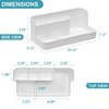 VITVITI Toothbrush Holders for Bathroom, Bathroom Organizer Countertop, Bathroom Counter Organizer with 5 Compartment Storage for Toothpaste/Vanity/Sink, Plastic (White)