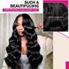 Monaluxe Body Wave Lace Front Wigs Human Hair - 13x4 HD Lace Frontal Wigs Human Hair with Baby Hair Glueless Wigs Human Hair Pre Plucked 200 Density Human Hair Wig for Black Women 22 Inch