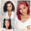 Iridescent 12 Inch Bob Wig Human Hair 13x4 Lace Front Bob Wigs for Black Women Short Straight Lace Wigs Human Hair Glueless Wigs Pre Plucked Pre Cut 180% Density