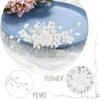 Kesvb Bride Wedding Hair Comb Silver Flower Hair Piece Rhinestone Bridal Side Combs Hair Accessories for Women and Girls