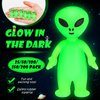 CroBlissful 50 Pcs Mini Alien Figures Glow in The Dark Small Aliens Figurine for Halloween Party Favors Prank Alien Figure Rubber Tiny Aliens Figurines for Halloween Space Party Goodie Bag Filler