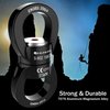 Swing Swivel 35kN Safest Rotational Device, Swing Spinner, Carabiner Swivel, Climbing Rope Swivels for Children’s Web Tree Swing Setting, Aerial Dance, Hanging Hammock by PROND (A - Black)