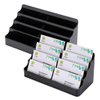 Hipiwe Business Card Holder for Desk- 8 Pocket Acrylic Business Card Display Stand Office Desktop Name Card Organizer,Fits 480Pcs Business Cards (Black ,2 Pack)