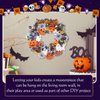 15 Sets Halloween Wreath Decorations Halloween Wreath Signs Craft Kit Felt Halloween Crafts Halloween Door Wreath Hanging Halloween Arts and Crafts with Stickers for Halloween Party Indoor Outdoor