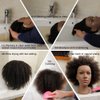 Kalyx Mannequin Head African American with 100% Human Hair Cosmetology Afro Hair Manikin Head for Practice Styling Braiding