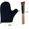 2 Piece Self Tanning Mitt Applicator Set, 1 Self Tanning Glove and 1 Self Tanner Brush, Tan Mitt for Self Tan Sunless Tan (Black)