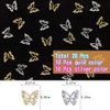20Pcs Alloy Butterfly Nail Charms 3D Metal Butterfly Nail Gems Nail Rhinestones Shiny Crystal Nail Art Charms for Acrylic Nails DIY Manicure Jewelry Accessories Women Nail Decoration Supplies