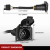 Nilight 4 Way Flat to 7 Way Round Blade Trailer Adapter Wiring Harness 4 Pin to 7 Pin Electrical Connector Wiring Plug Connector with Mounting Bracket for RV Truck Factory Tow Package,2 Years Warranty