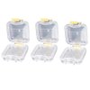 EXCEART 5Pcs Membrane Tooth Boxes Transparent Membrane Film Tooth Box with Latch Denture Storage Boxes