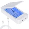 Setgnur Nail Tool Box with Blue Light - Cleaner Box for Nails Tips Art Portable USB Nail Machine Plastic Cleaner Tool for Nail Salon, Tweezers, Jewelry, Phone, Manicure Tools Cleaning